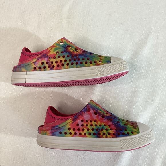 Skechers Girl’s Tie-Dye Slip-On Sneakers Size 11 - Picture 3 of 8
